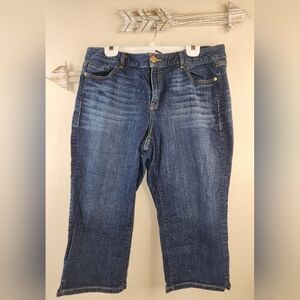 Lane Bryant 16 Dark Blue Jean Capris